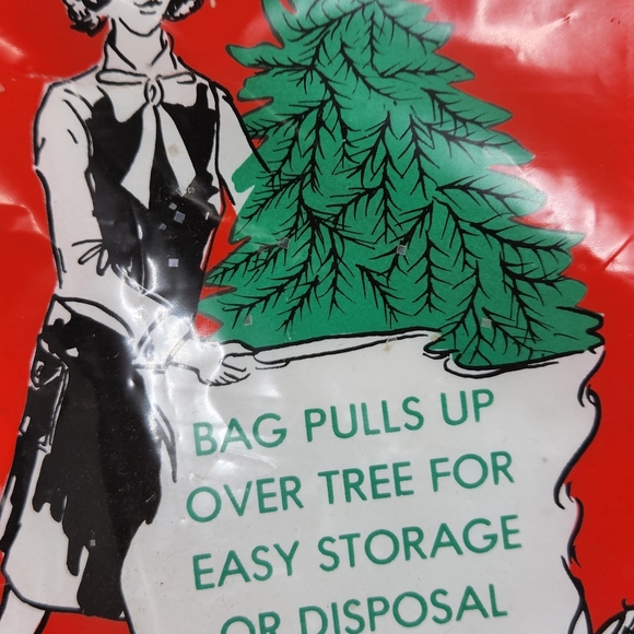 Vintage Christmas Tree Removal/Storage Bag Wynne Novelty Corp Sealed Unopened - Picture 9 of 10